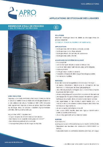 Fiche application- Eaux de process