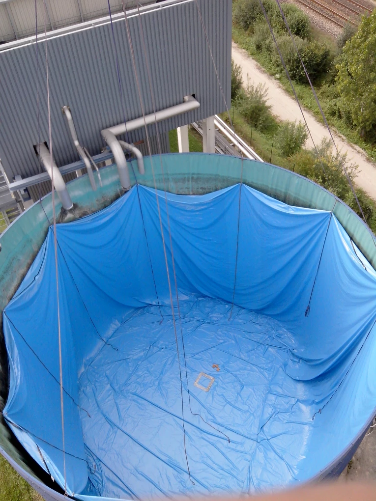 Étanchéité des réservoirs avec membrane liner PVC